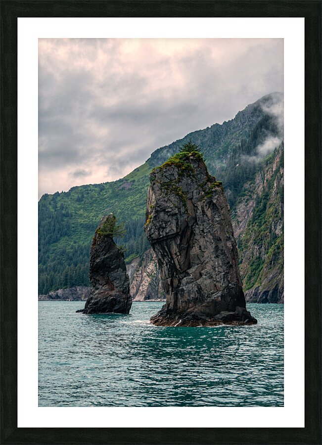 Alaskan Sea Stacks Picture Frame print
