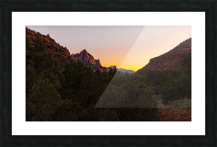 Zion Watchman Sunset Picture Frame print