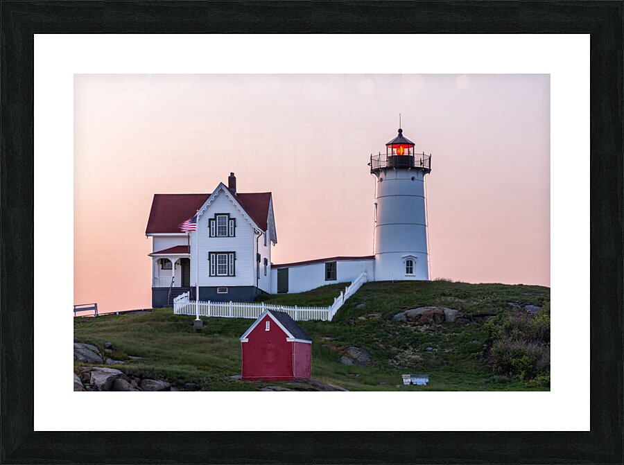 Nubble Lighthouse Sunrise Picture Frame print