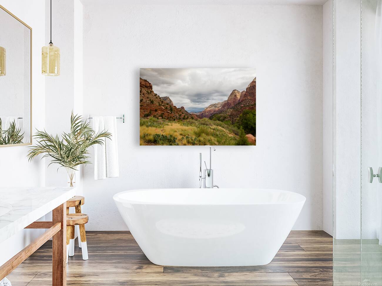 Prickly Pear and Sandstone Zion National Park Reproduction