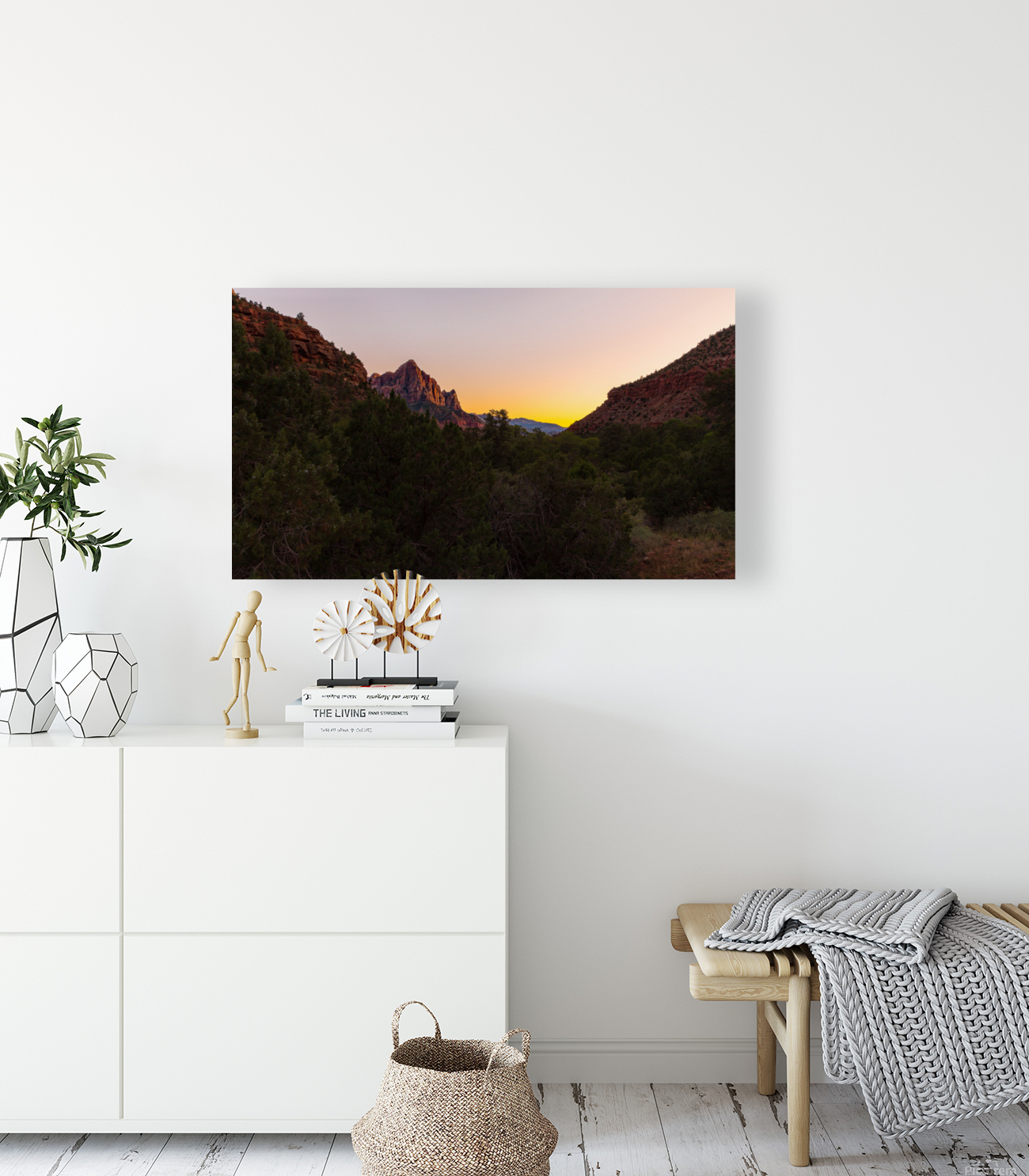 Zion Watchman Sunset Reproduction