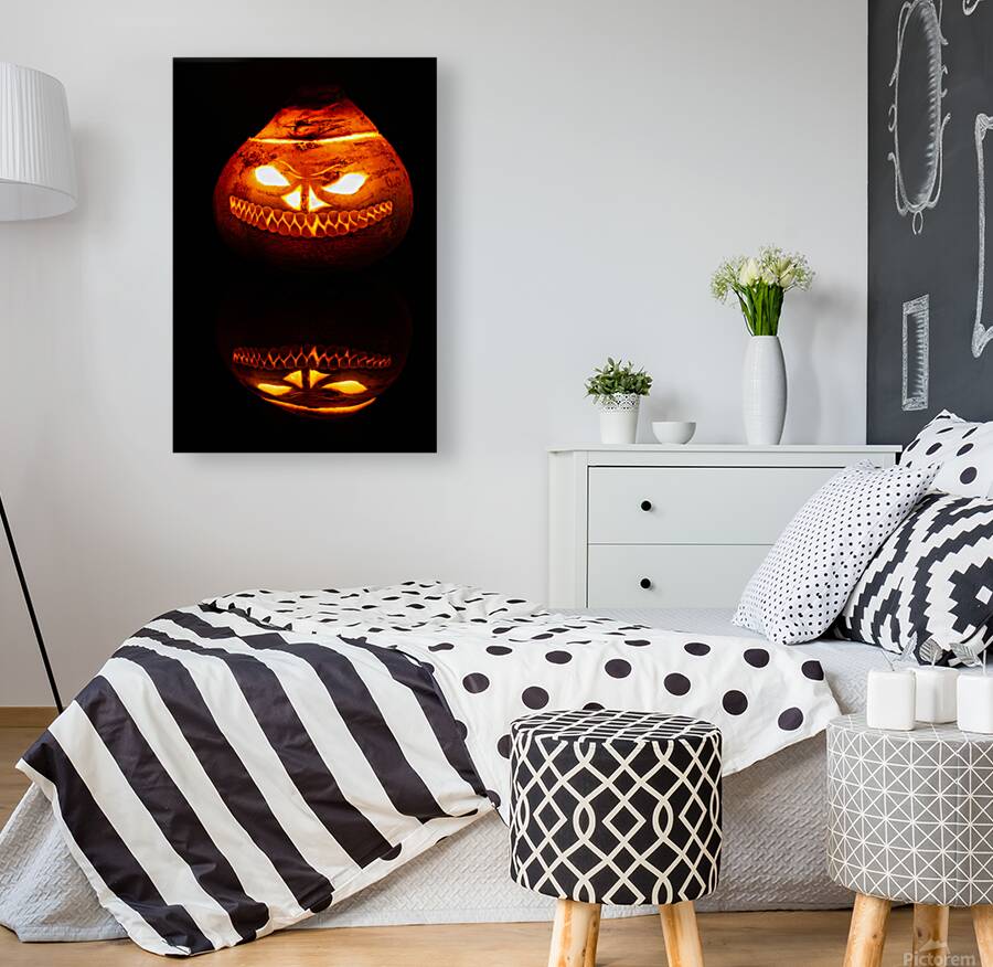 Frightful Carved Turnip Jack O Lantern Reproduction