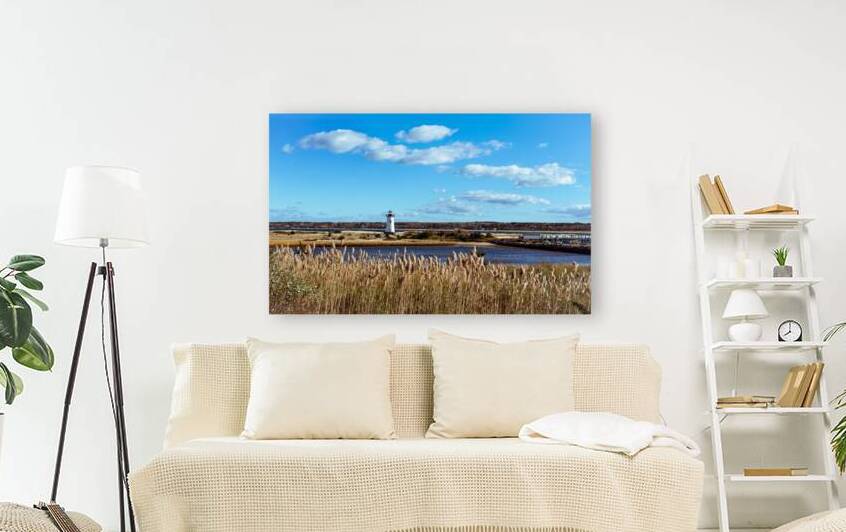Edgartown Harbor Light Under Blue Sky by Andrew Pacheco