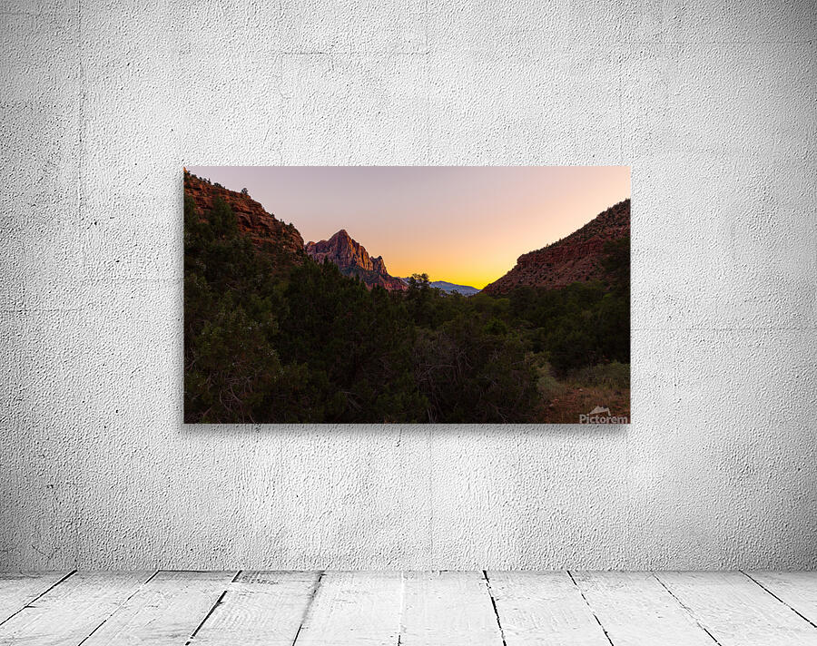 Zion Watchman Sunset Wall Preview