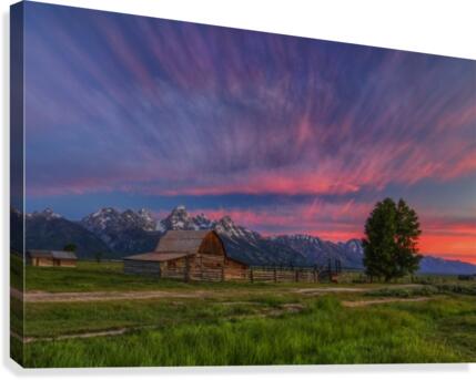 BENEATH TETON GLORY Canvas Print