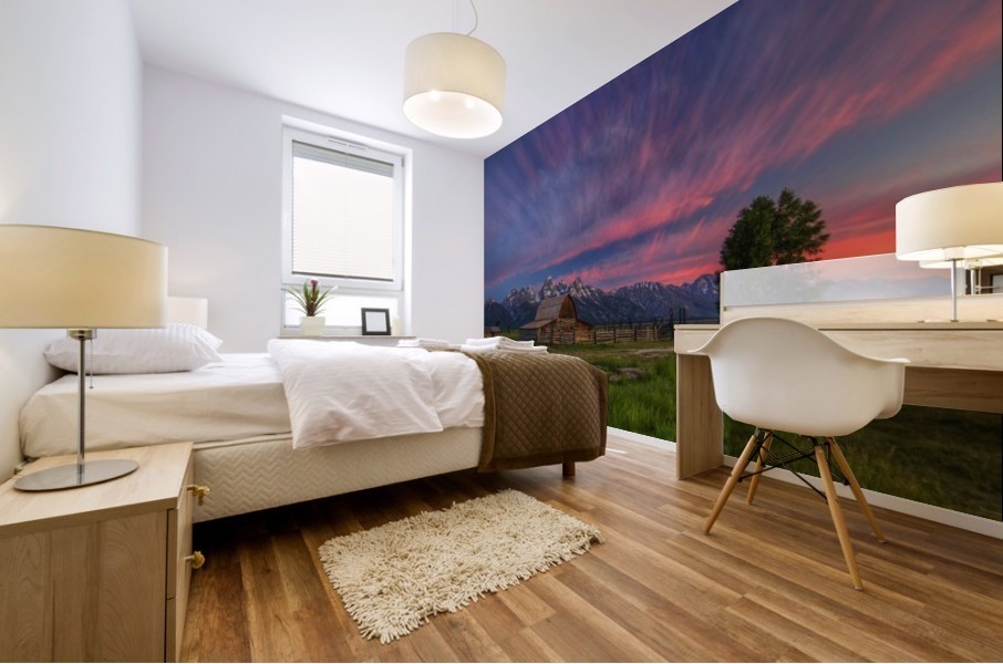 BENEATH TETON GLORY Mural print