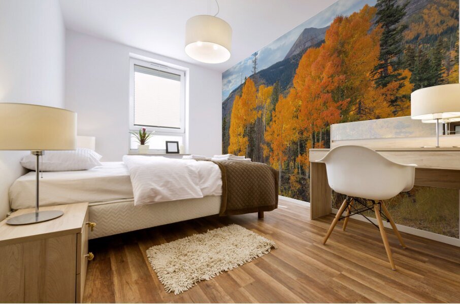 Autumn Encounter At Engineer Mountain Mural print