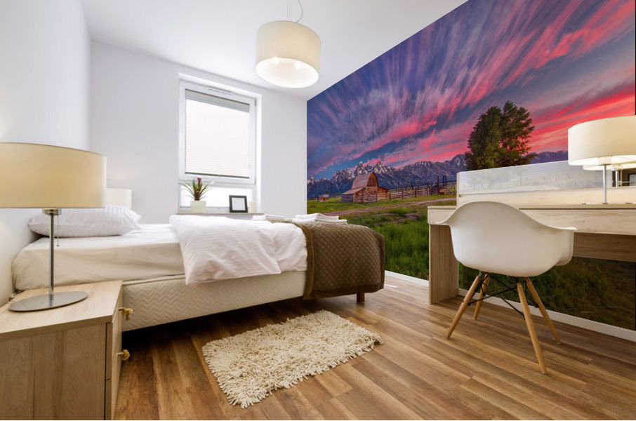 BENEATH TETON GLORY  Mural print