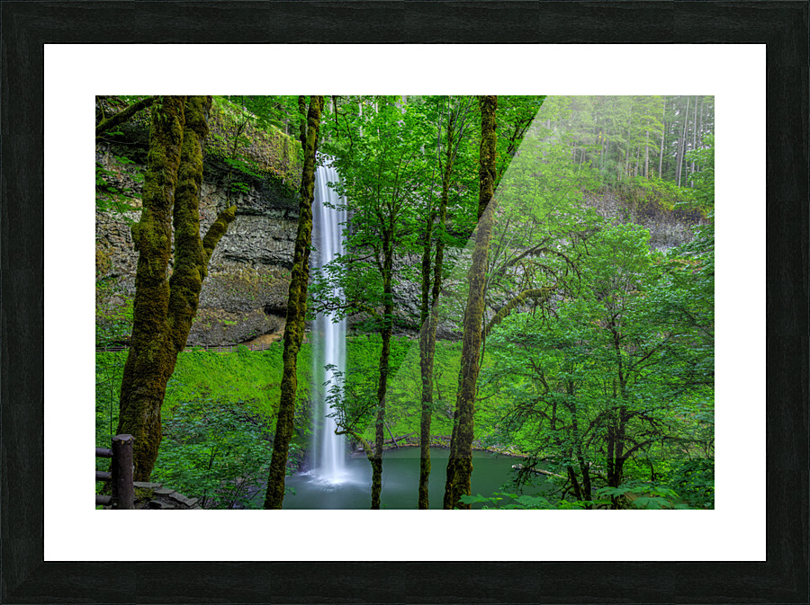 SILVER FALLS OREGON  2 Picture Frame print