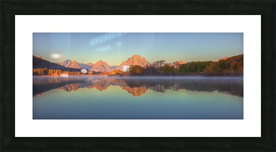 Sunrise Reflection At Oxbow Bend Picture Frame print