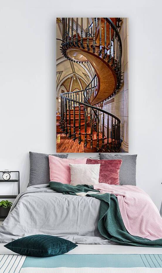 Miracle Spiral Staircase At Loretto Chapel by Bill Sherrell