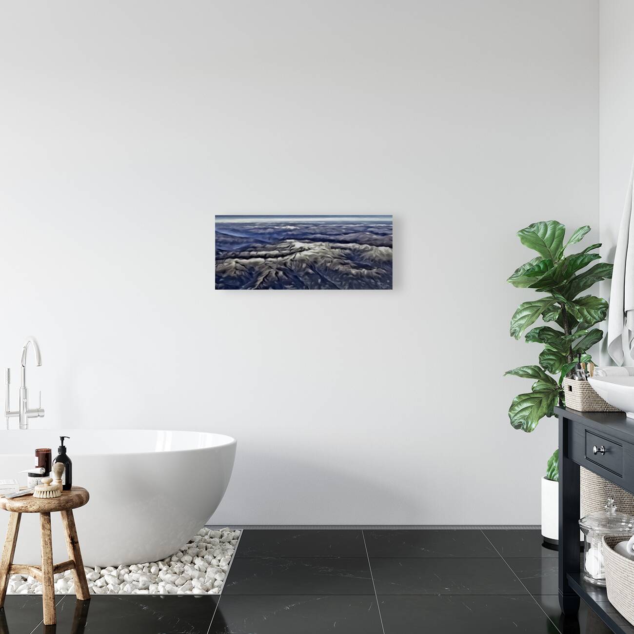 ABOVE THE FRENCH ALPS Reproduction