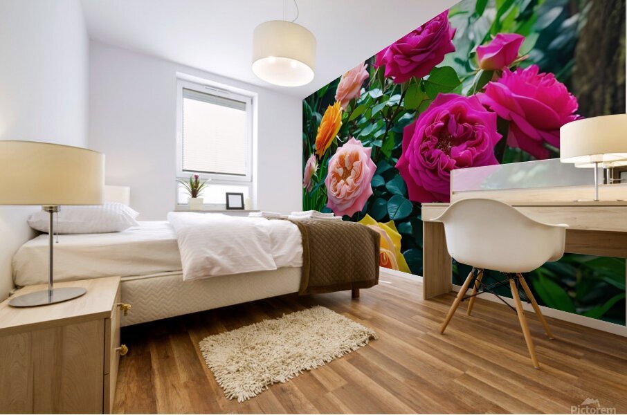 Rose painting Mural print