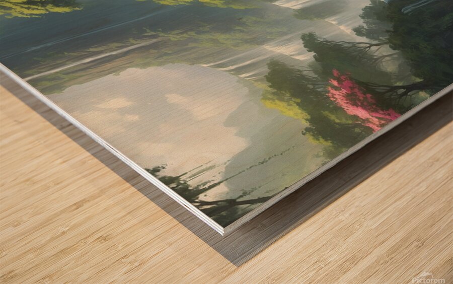 Magical view Wood print