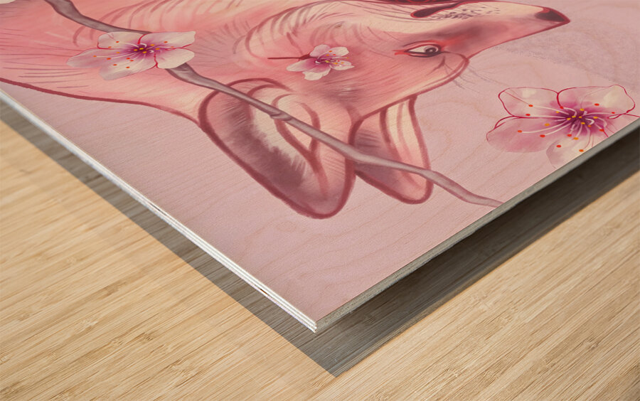 Together Forever Under a Thousand Cherry Trees Wood print