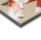 A striking minimalist impasto painting of a cute fox. Acrylic print