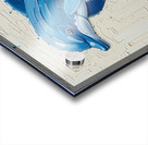 A striking minimalist impasto painting of a cute dolphin. Acrylic print