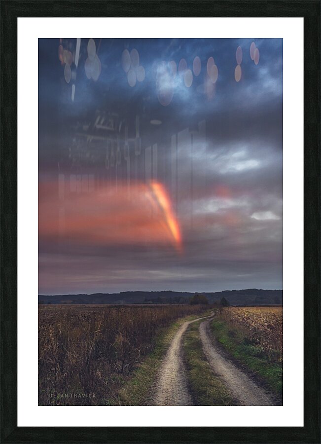Evening rainbow Picture Frame print