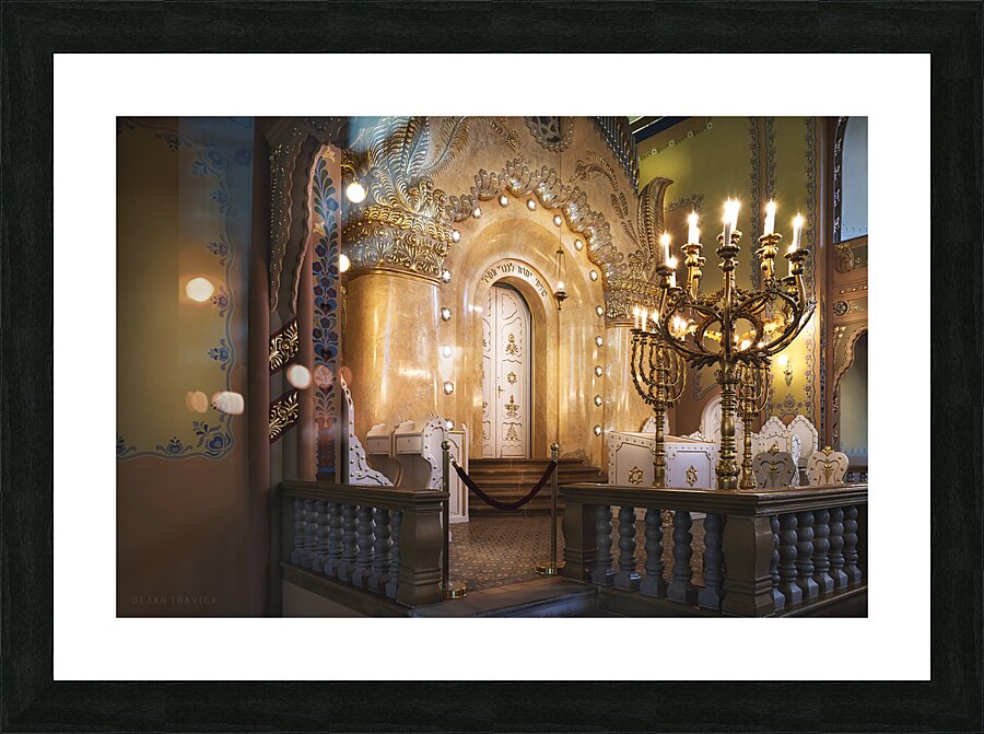 Synagogue bimah side view Picture Frame print