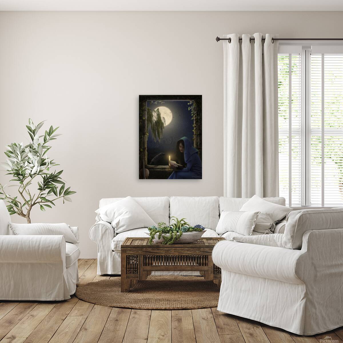 Reading in the moonlight Reproduction