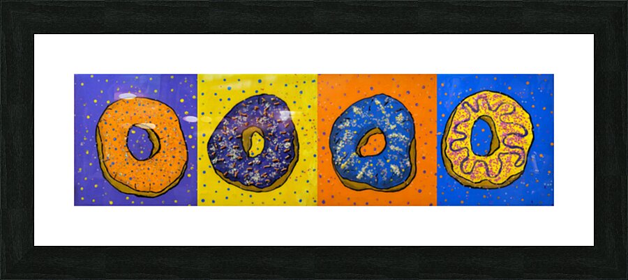 Donut Quad Picture Frame print