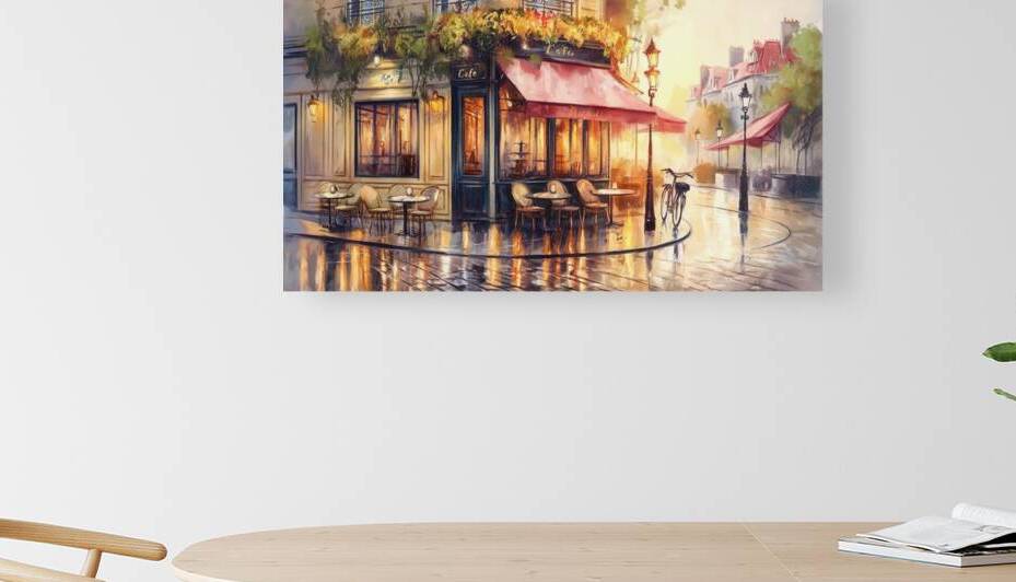 Parisian Cafe Street Scene by Mostafa Ahmed