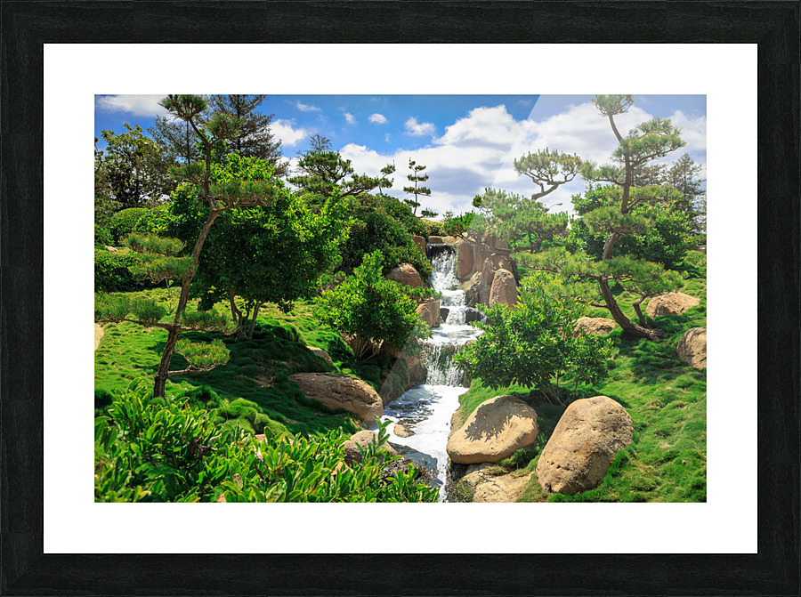 Garden Waterfall Picture Frame print