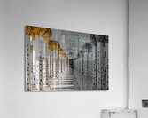 Grand Mosque Columns B&W Acrylic Print