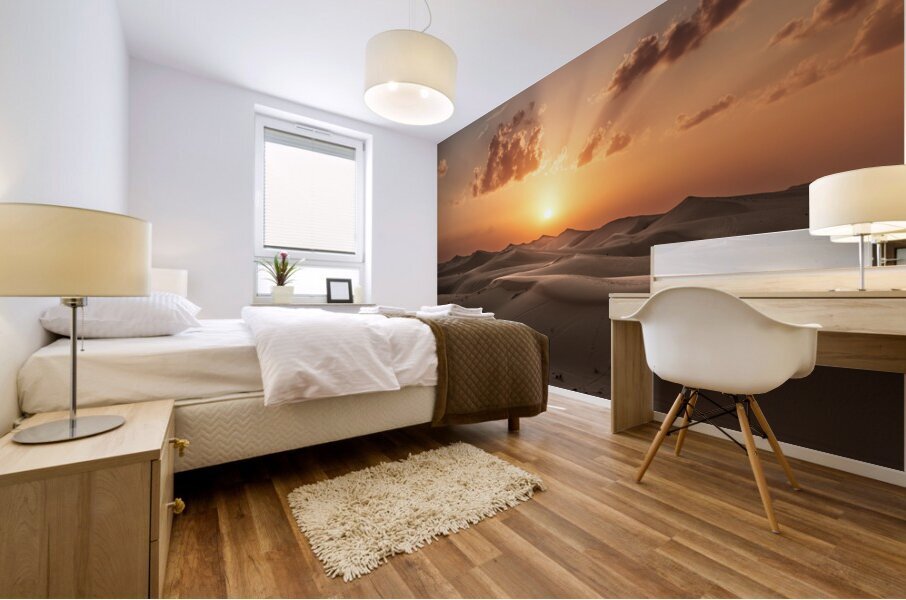 Sunset Abu Dhabi Desert  Mural print