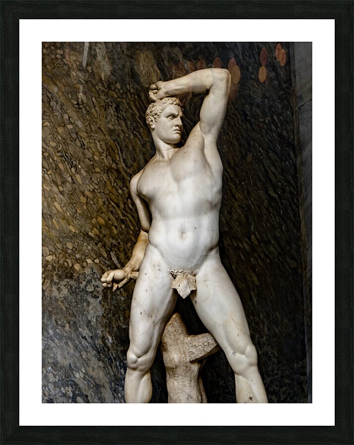 Statue Man Picture Frame print