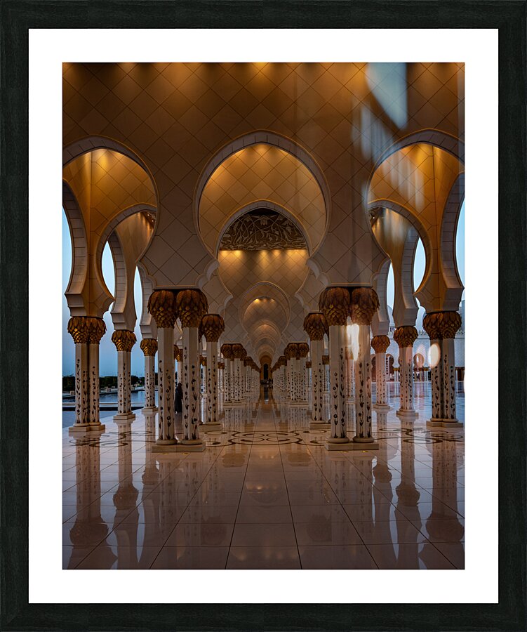 Grand Mosque Interior Columns Picture Frame print