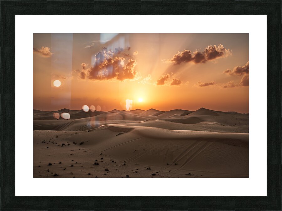Sunset Abu Dhabi Desert  Picture Frame print