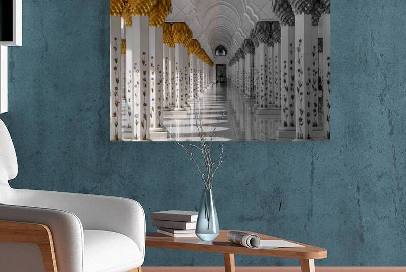 Grand Mosque Columns B&W Reproduction