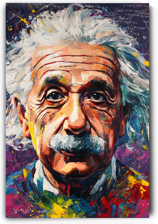 Abstract Einstein Painting - Brilliant Mind Wall Art by David Enders