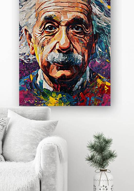 Abstract Einstein Painting - Brilliant Mind Wall Art by David Enders