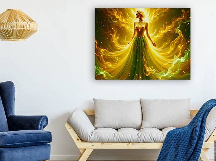 Divine Feminine Goddess Golden Light Radiance Art by David Enders