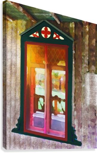 The Hedges Adirondack Window Canvas Print