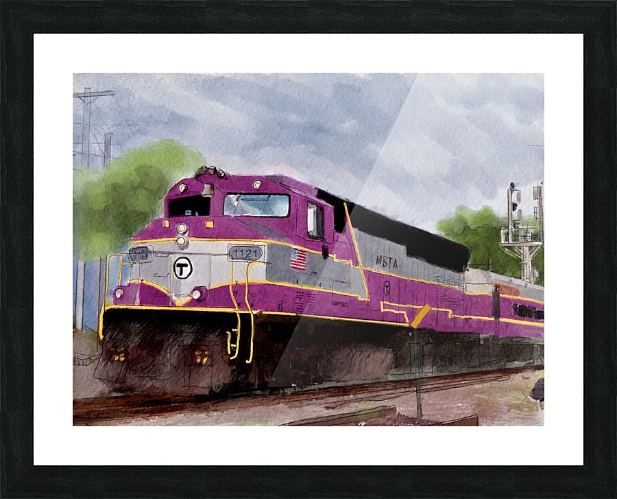 MBTA Commuter Train Picture Frame print