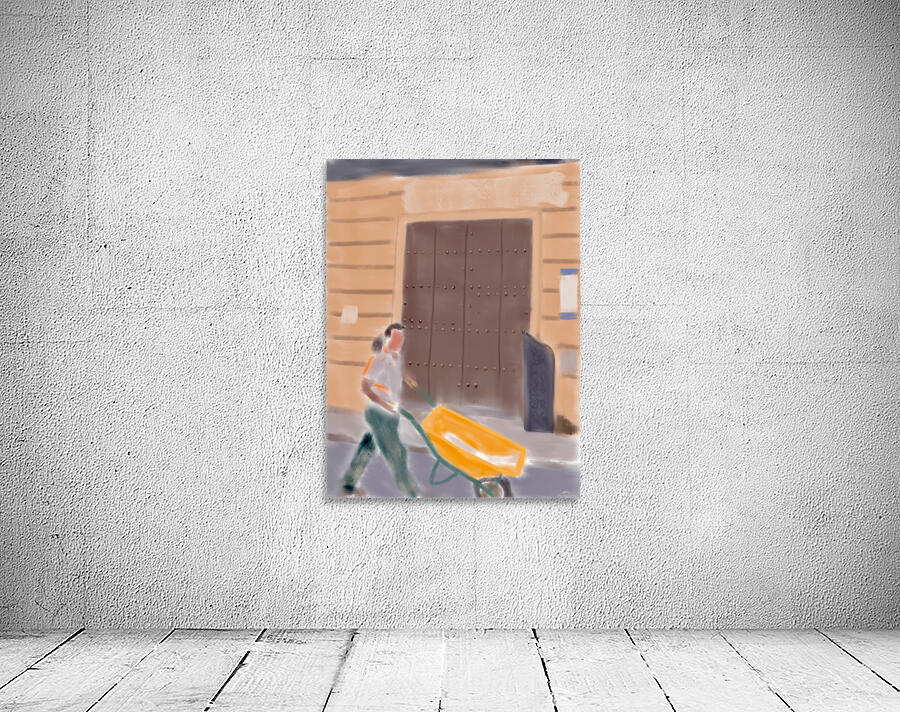 Cuba Wheelbarrow Worker Wall Preview