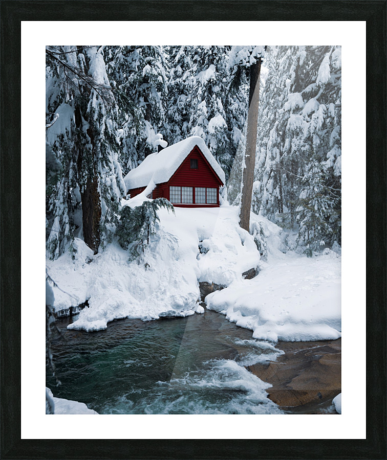 Franklin Falls Snow Picture Frame print