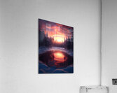 Winter Tree at Sunset – Nature Wall Art Poster 39 Acrylic Print