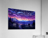 Beautiful Night Landscape Illustration 43 Acrylic Print