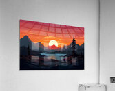 Sunset Landscape 100 Acrylic Print
