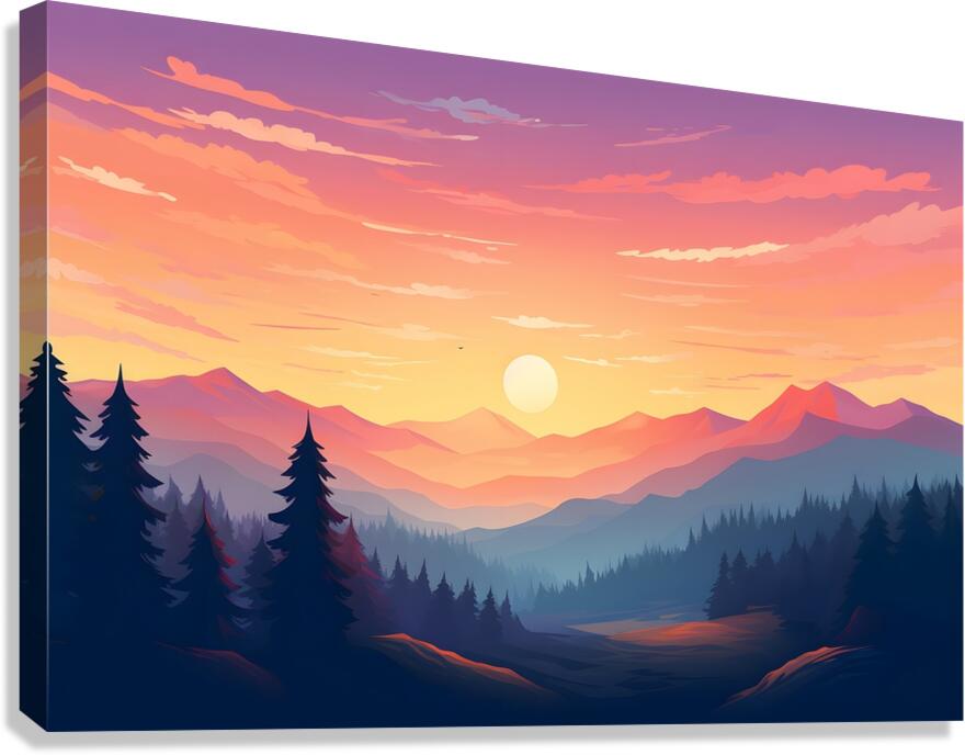 Sunset Landscape 18 Canvas Print