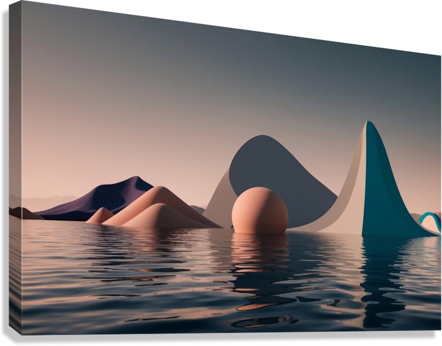 Boho 3D Landscape 9 Canvas Print