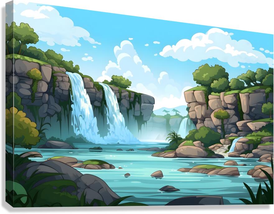 Waterfall Landscape 63 Canvas Print