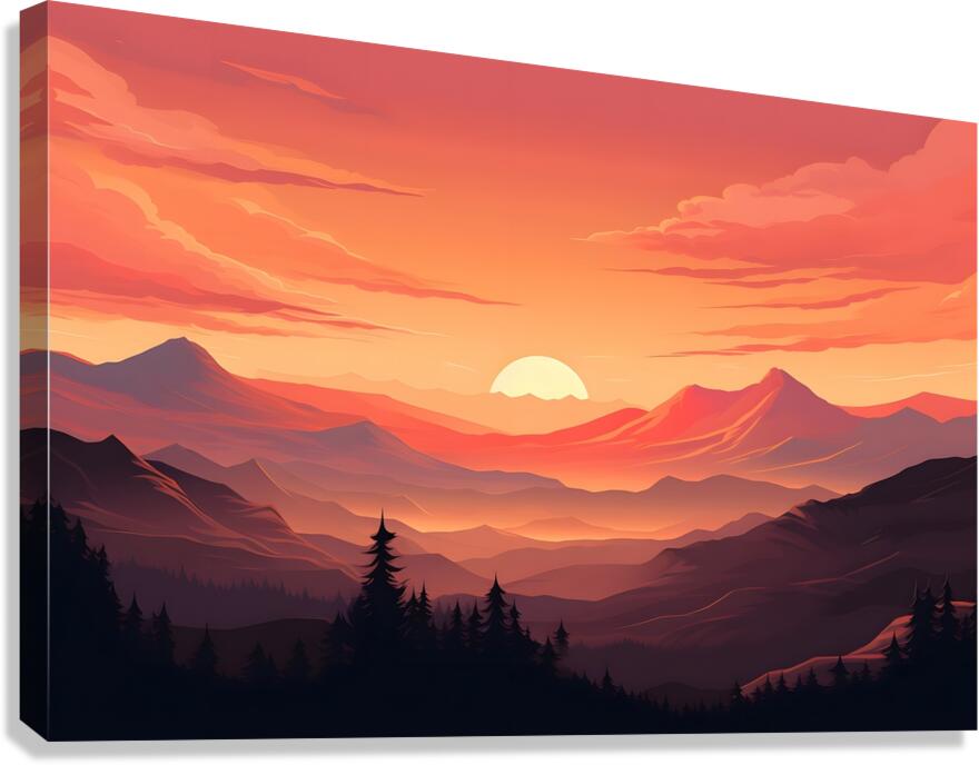 Sunset Landscape 20 Canvas Print