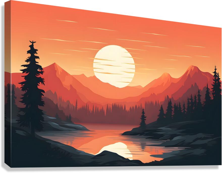 Sunset Landscape 10 Canvas Print