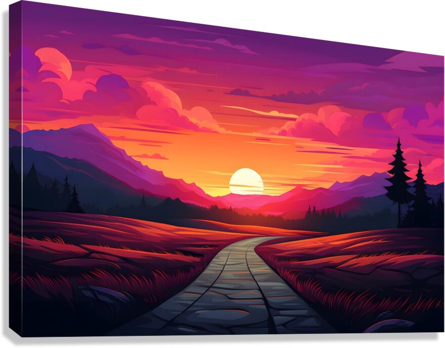 Sunset Landscape 45 Canvas Print