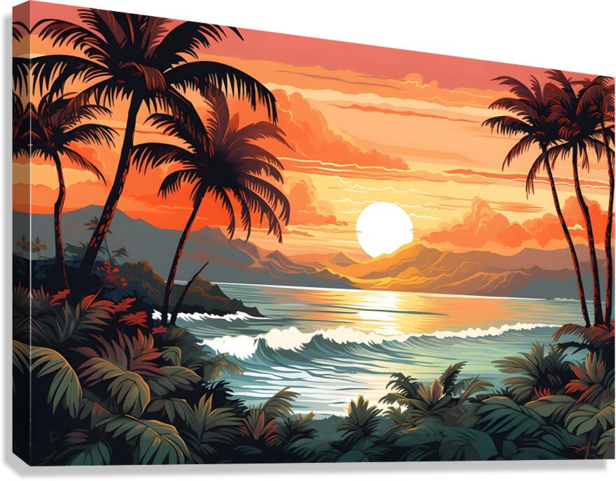 Sunset Landscape 2 Canvas Print
